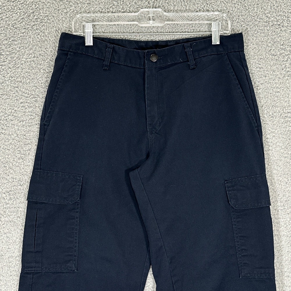 Genuine Dickies Cargo Pants Mens 32x30 Navy Blue Excellent Straight Leg Utility - Picture 7 of 11